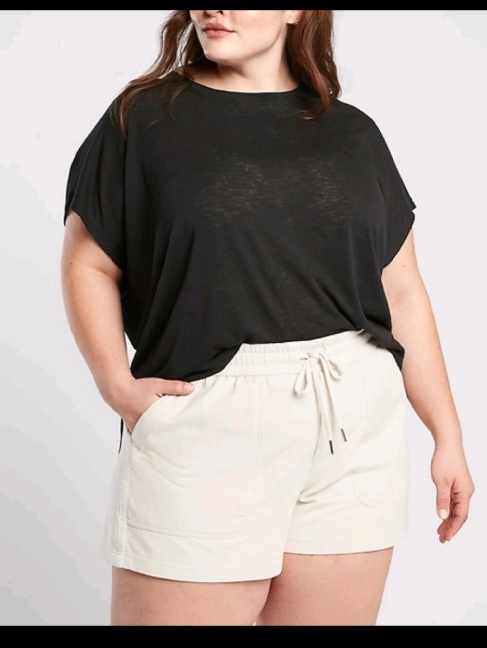 Athleta Release Breezy Tee Scoop Short Sleeve Black Womens XL Athleisure Casual